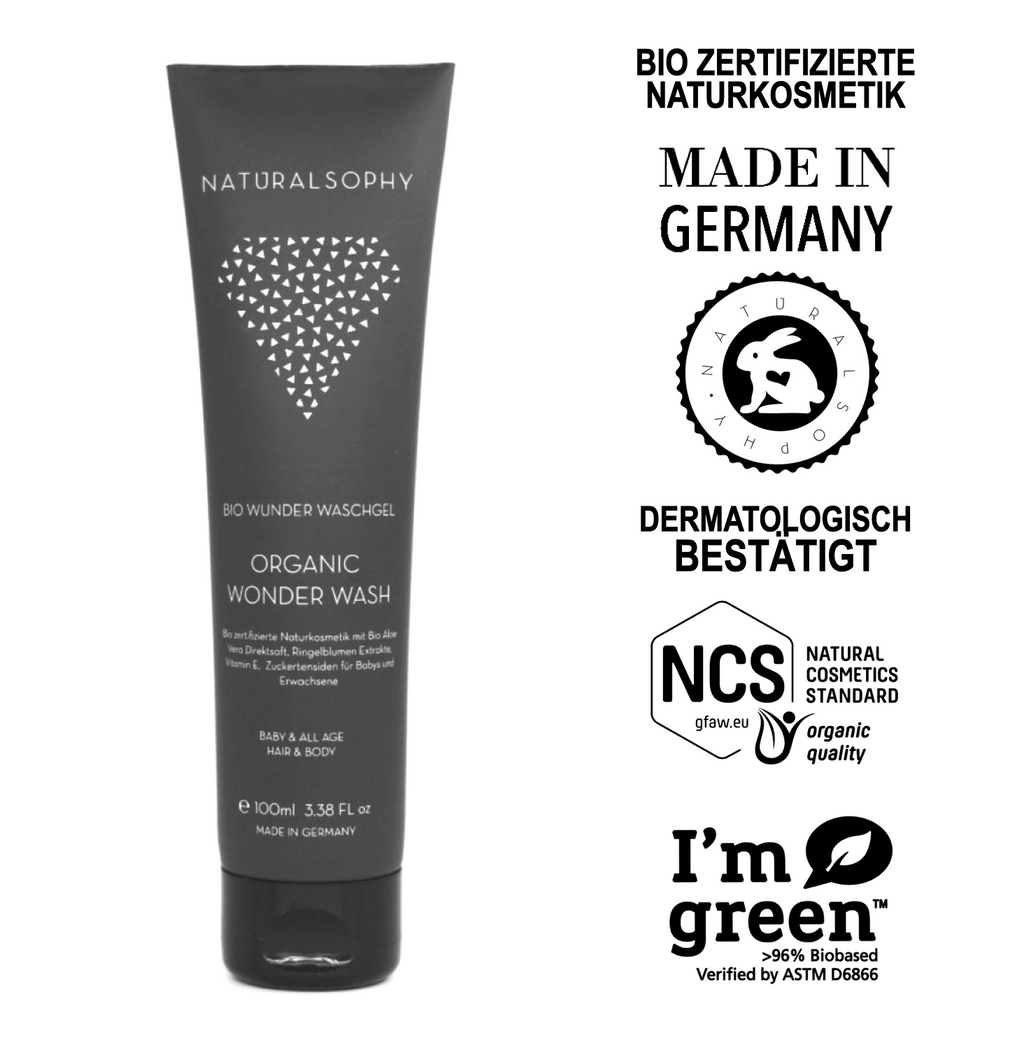 Bio Wunder Waschgel - Organic Wonder Wash, Shampoo, Duschgel für ALL AGE, inkl. Babys und Kinder